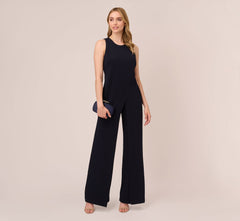 Sleeveless Asymmetrical Jumpsuit In Midnight