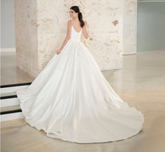 Satin Ball Gown In Ivory