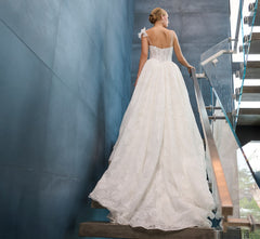 Overlace Ball Gown in Ivory