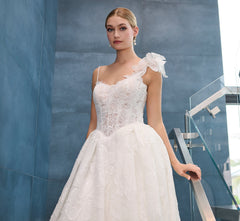 Overlace Ball Gown in Ivory