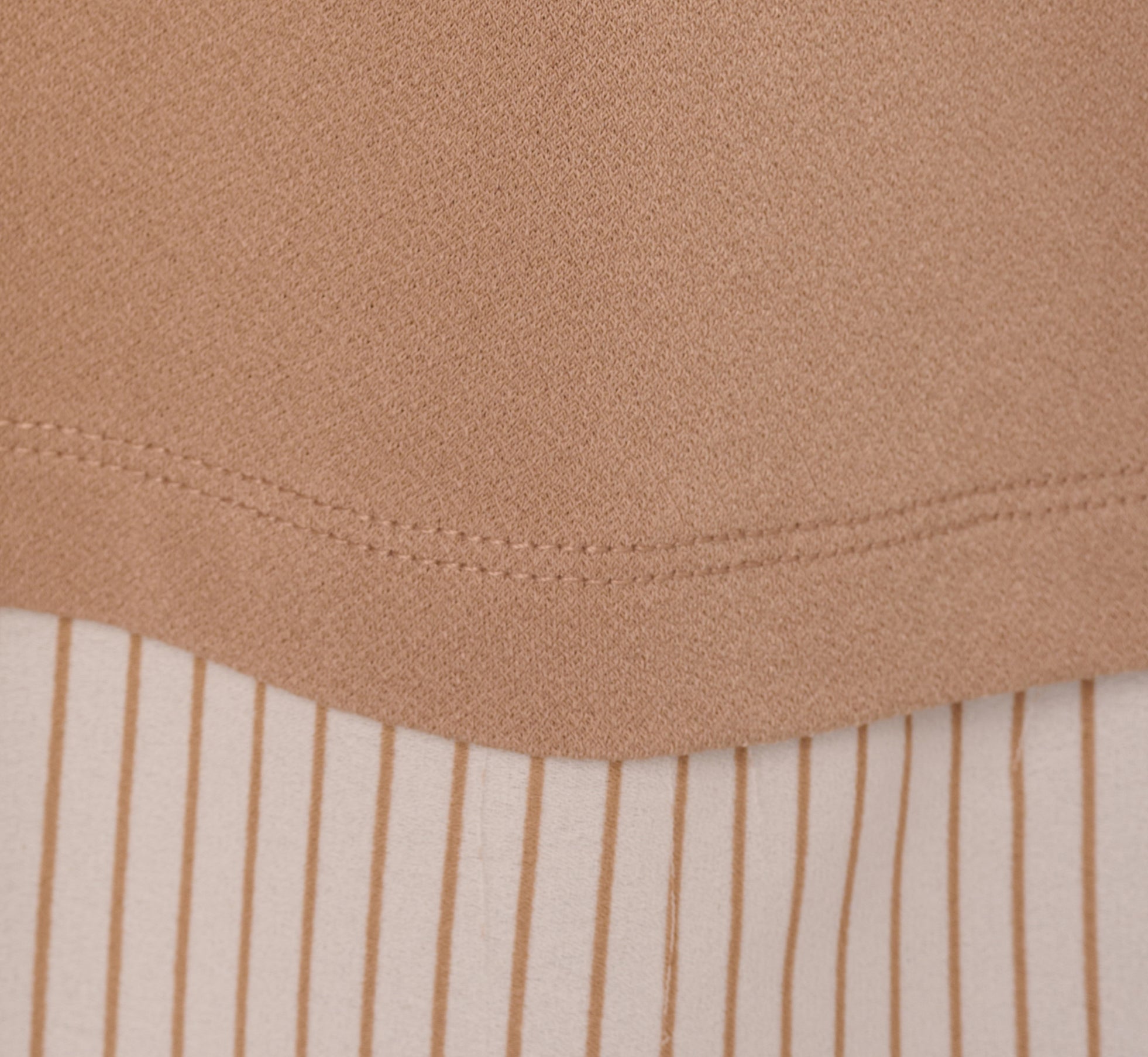 Three Quarter Sleeve Sweater With Button Down Accents In Cocoa W  Cocoa Light Stripe