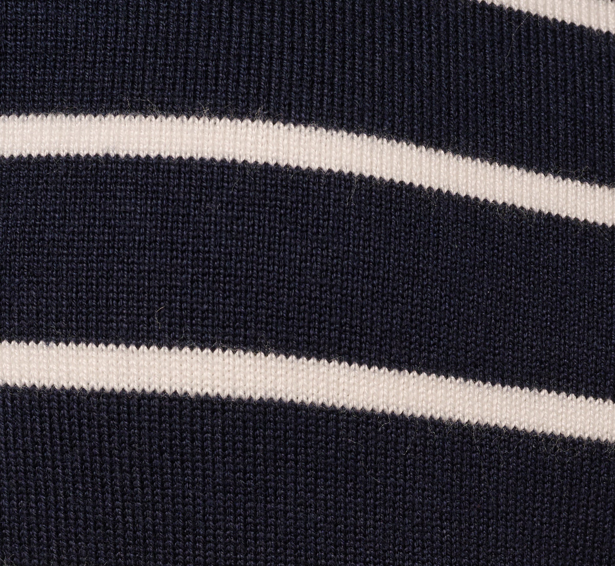 Long Sleeve Sailor Collar Pullover Sweater In Navy Ivory