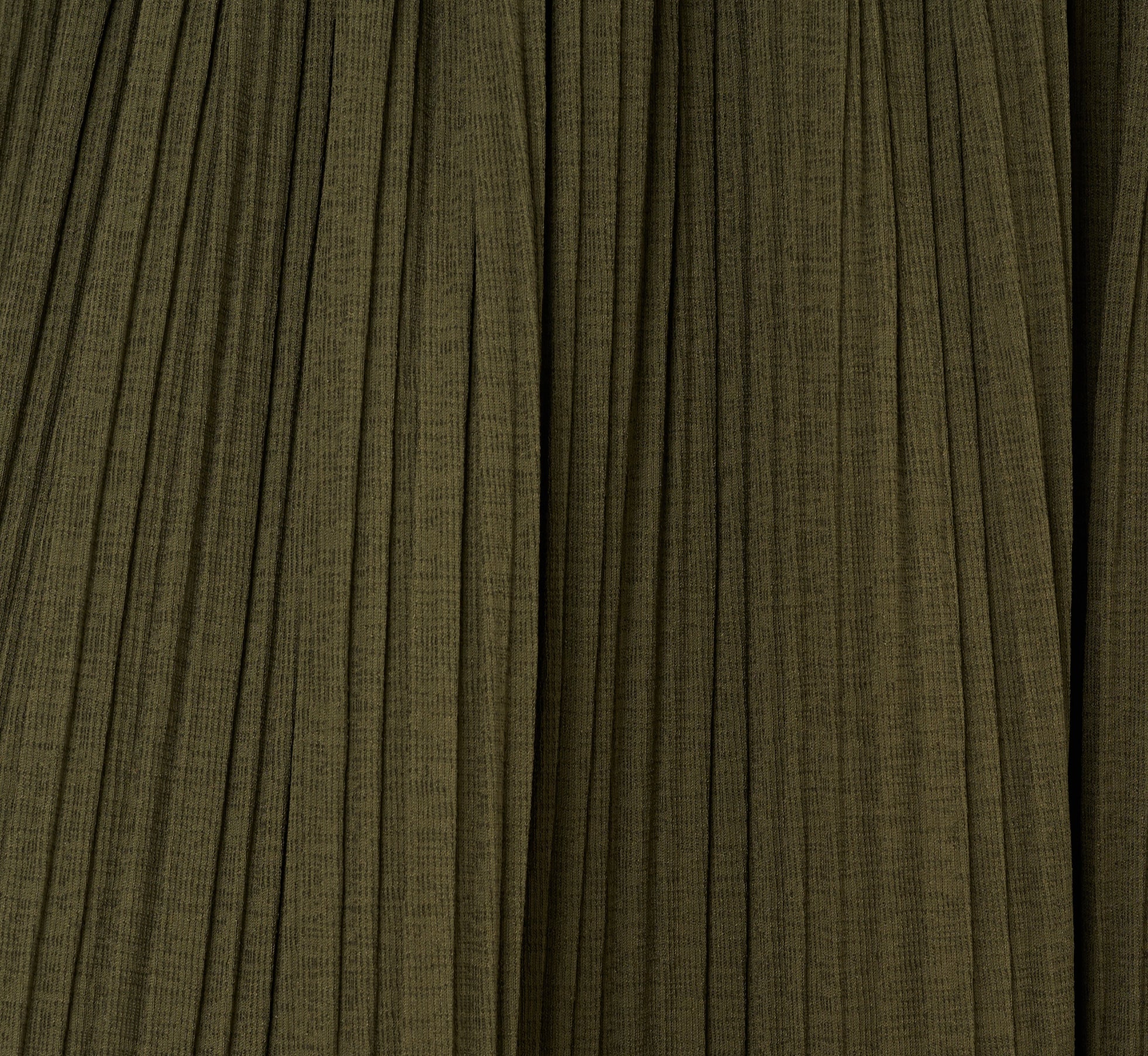 Micropleated Printed A Line Midi Skirt In Olivine