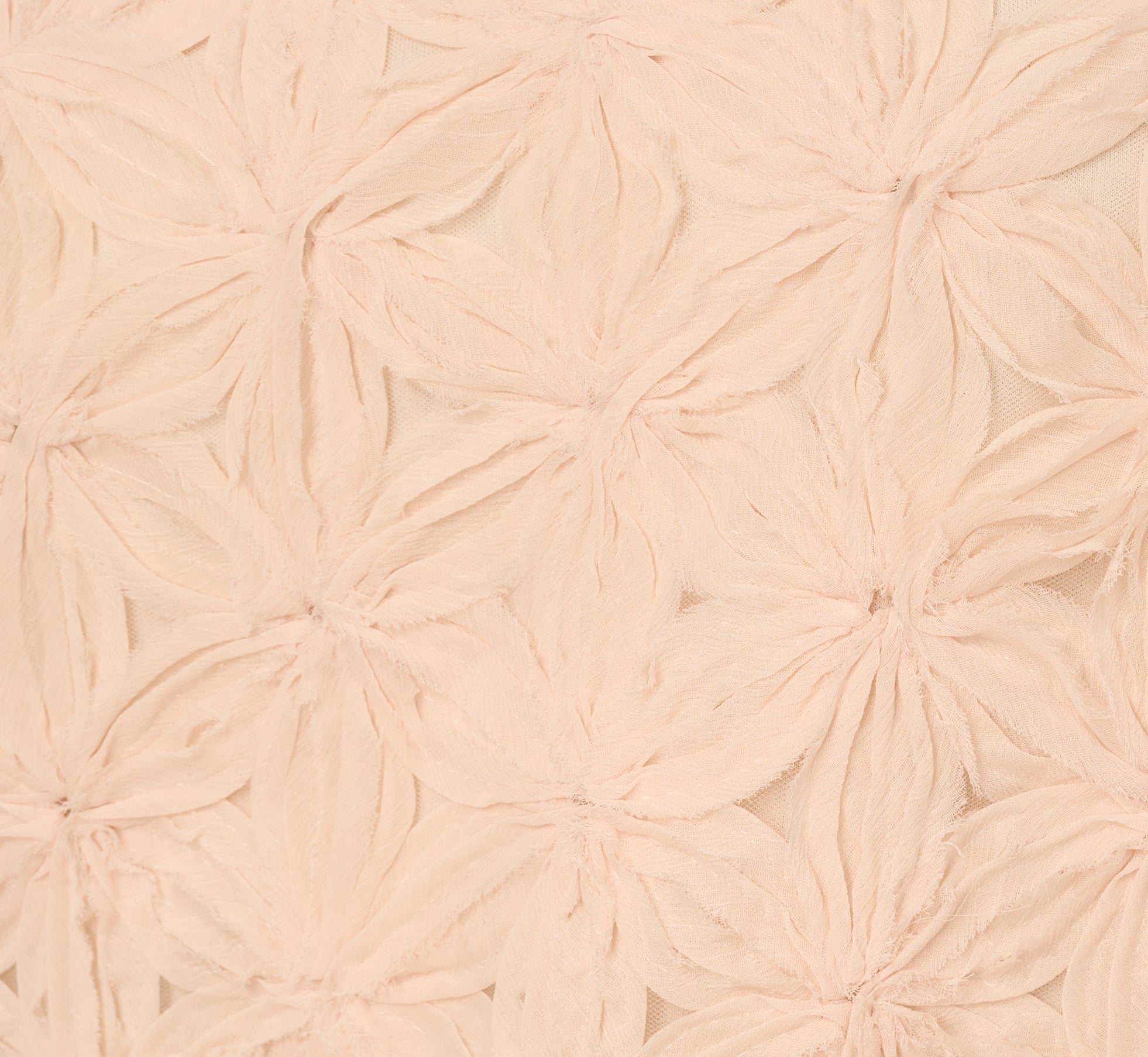 Short Sleeve Floral Crochet Texture Top In Sand Dollar