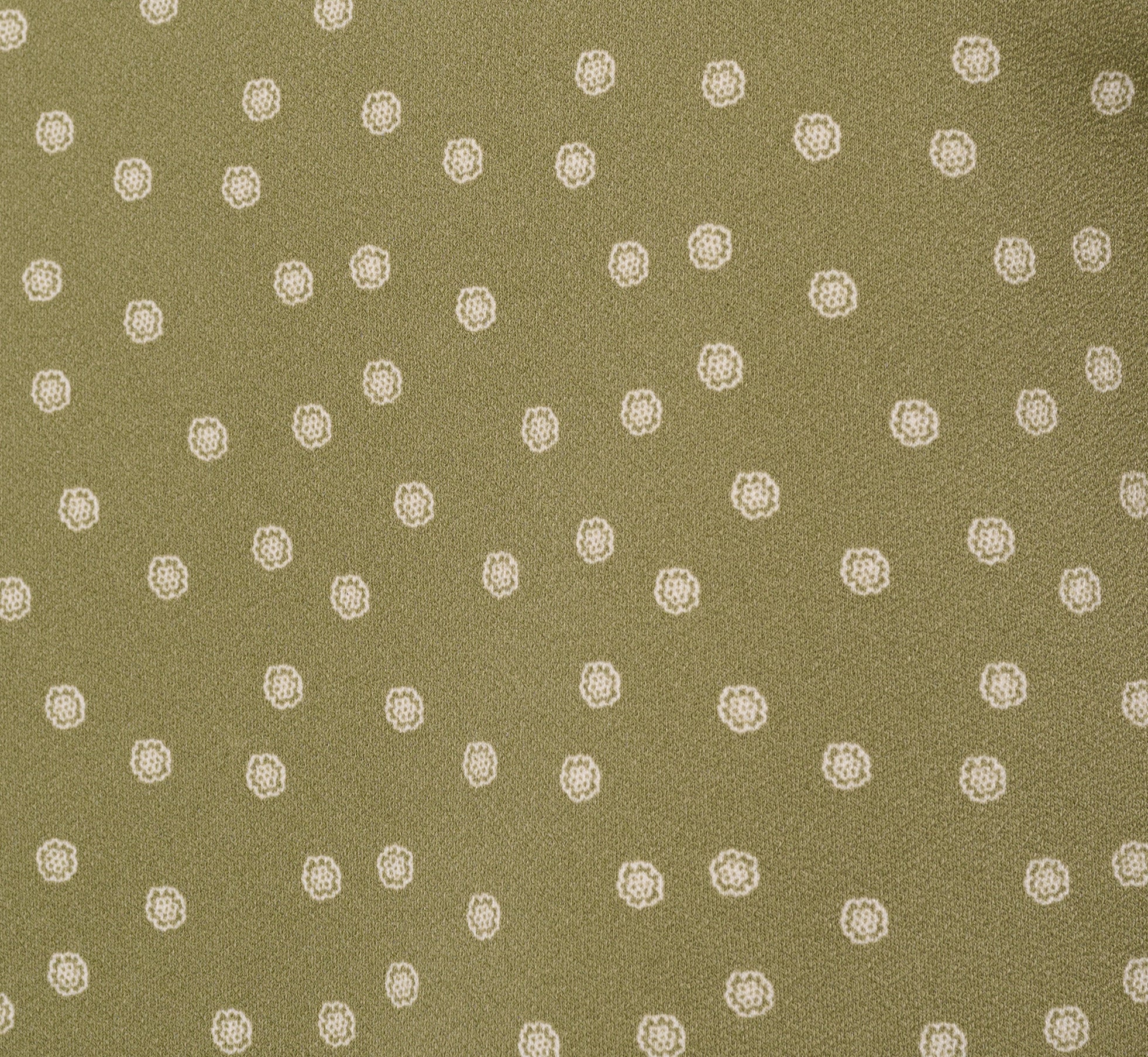 Cap Sleeve Ruched Side Top In Oil Green Scribble Daisy