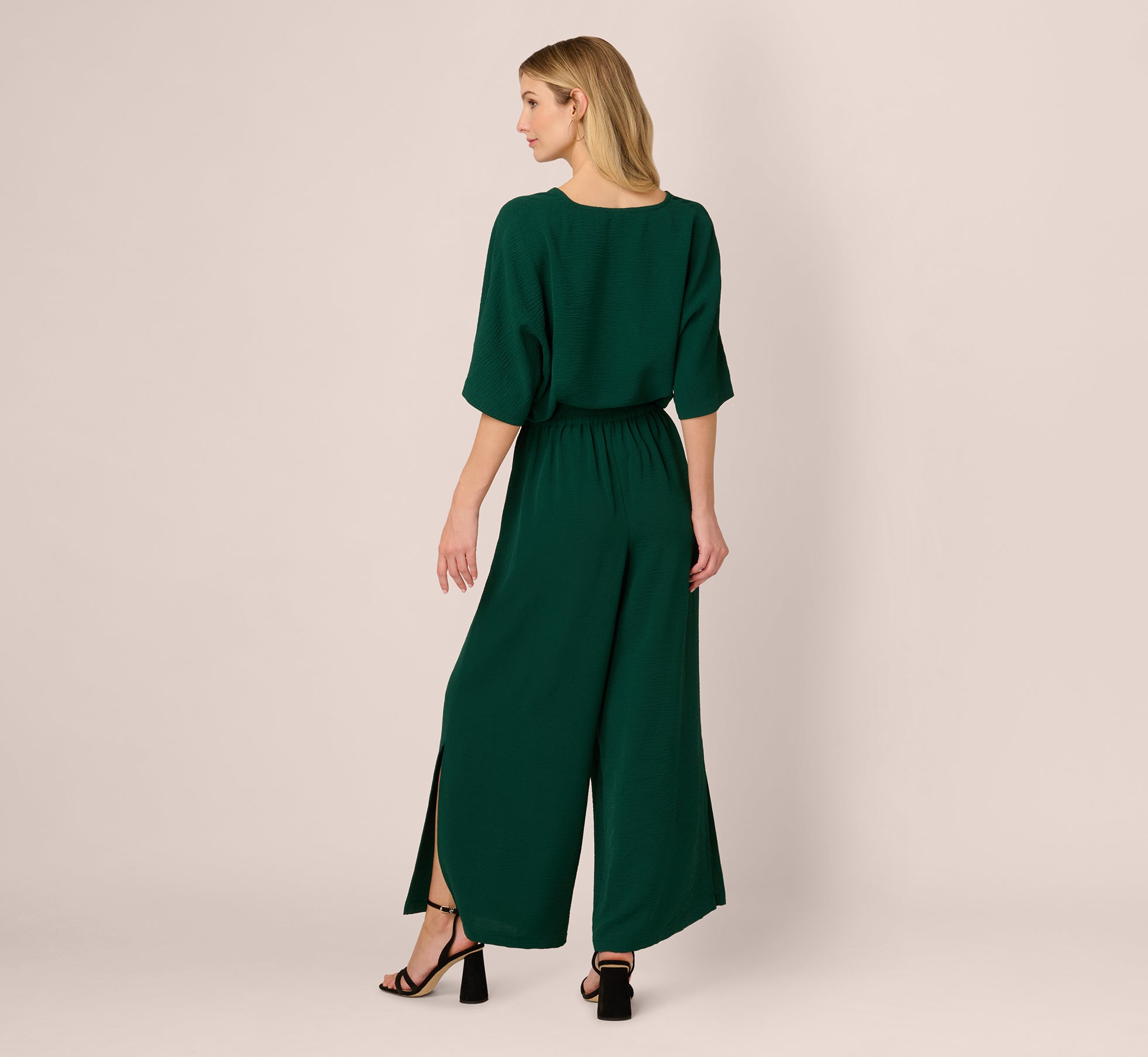 Short Sleeve Top And Wide Leg Pant Airflow Set In Botanical Garden