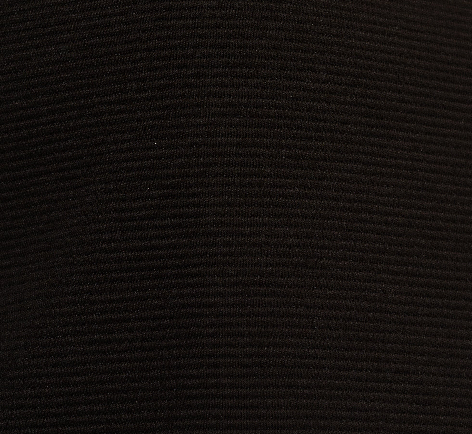 Three Quarter Sleeve Drop Shoulder Rib Knit Top In Black