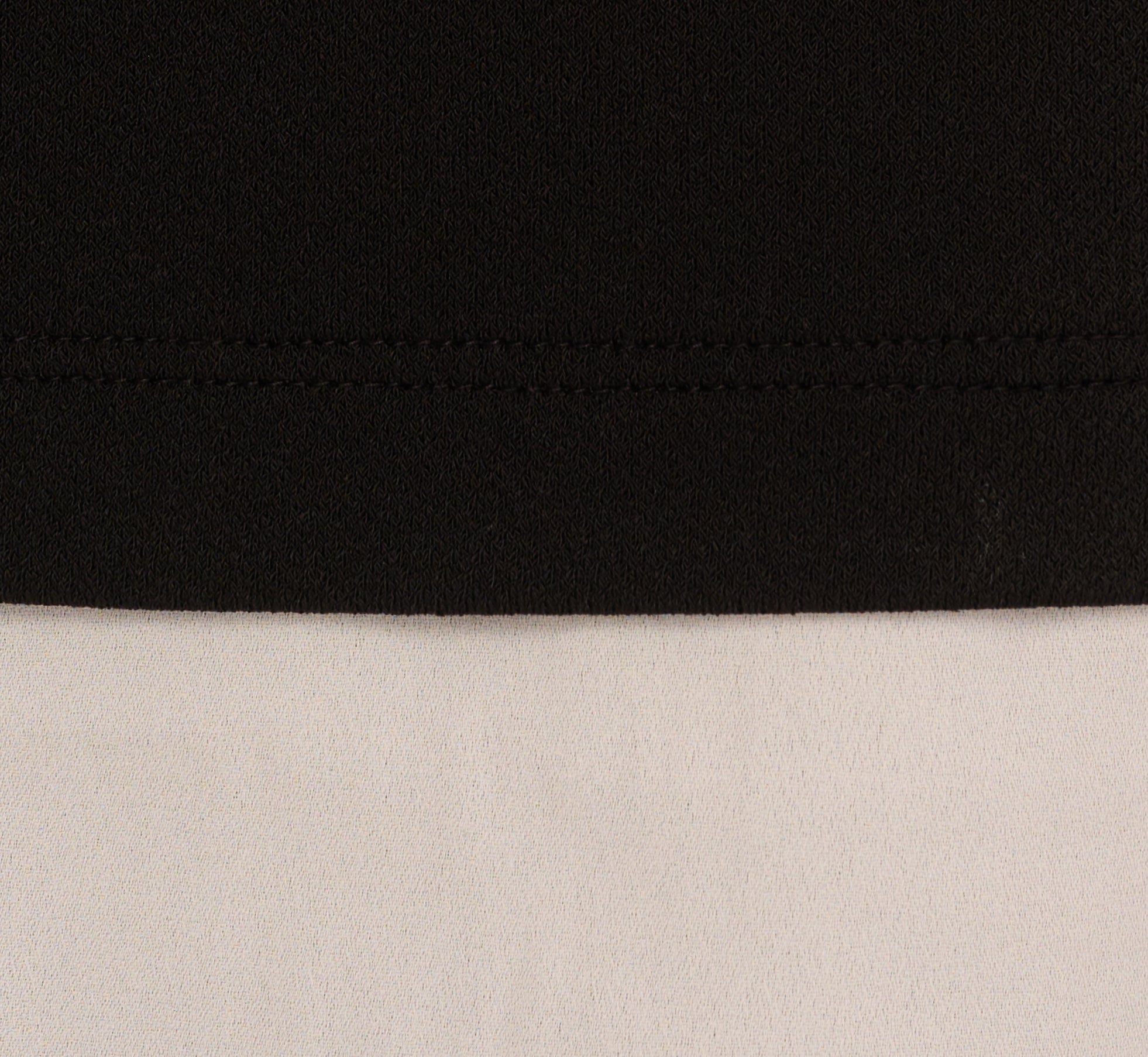 Long Sleeve Petal Collar Twofer Sweater In Black Ivory