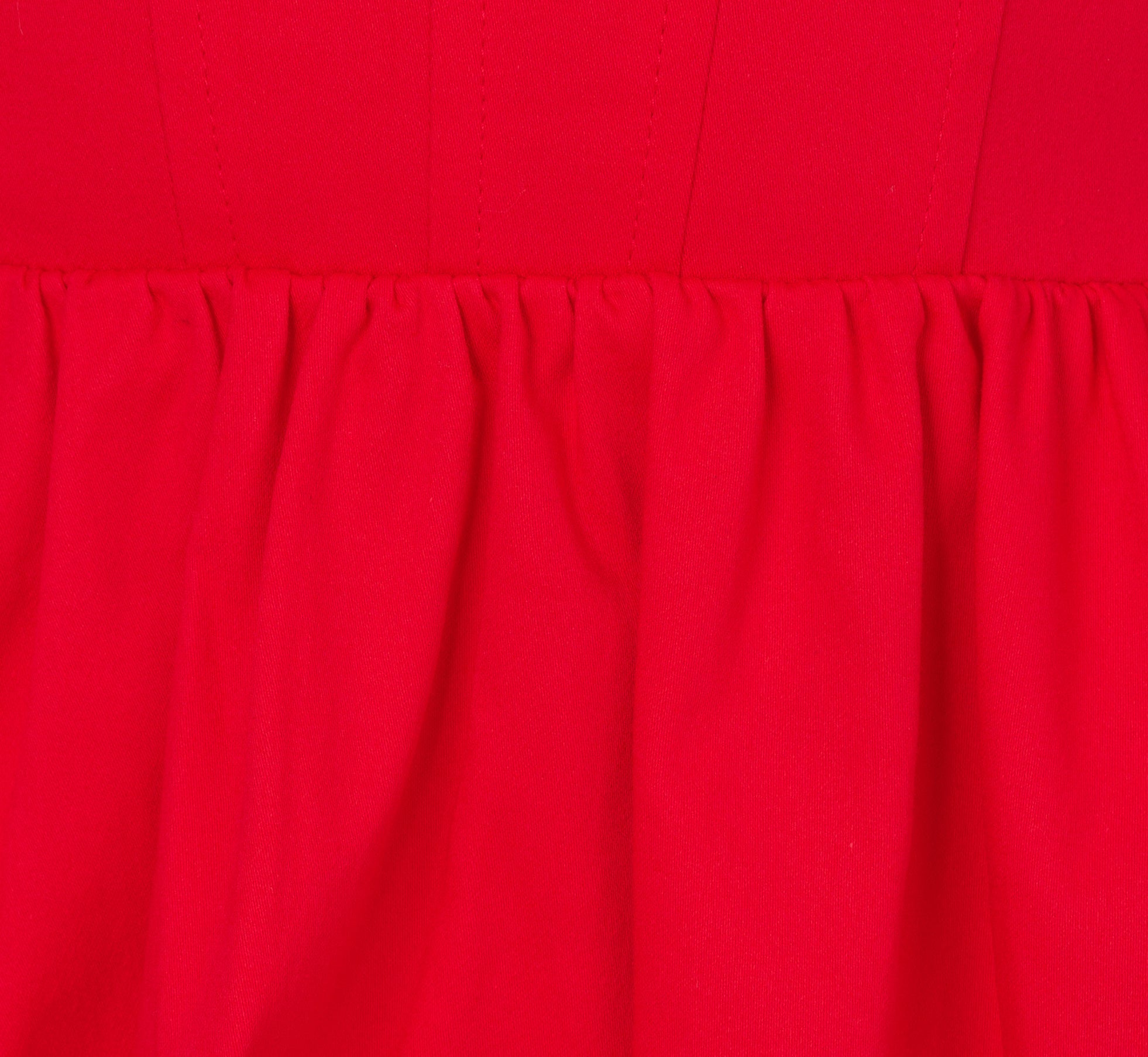 Square Neck Bubble Dress In Scarlet