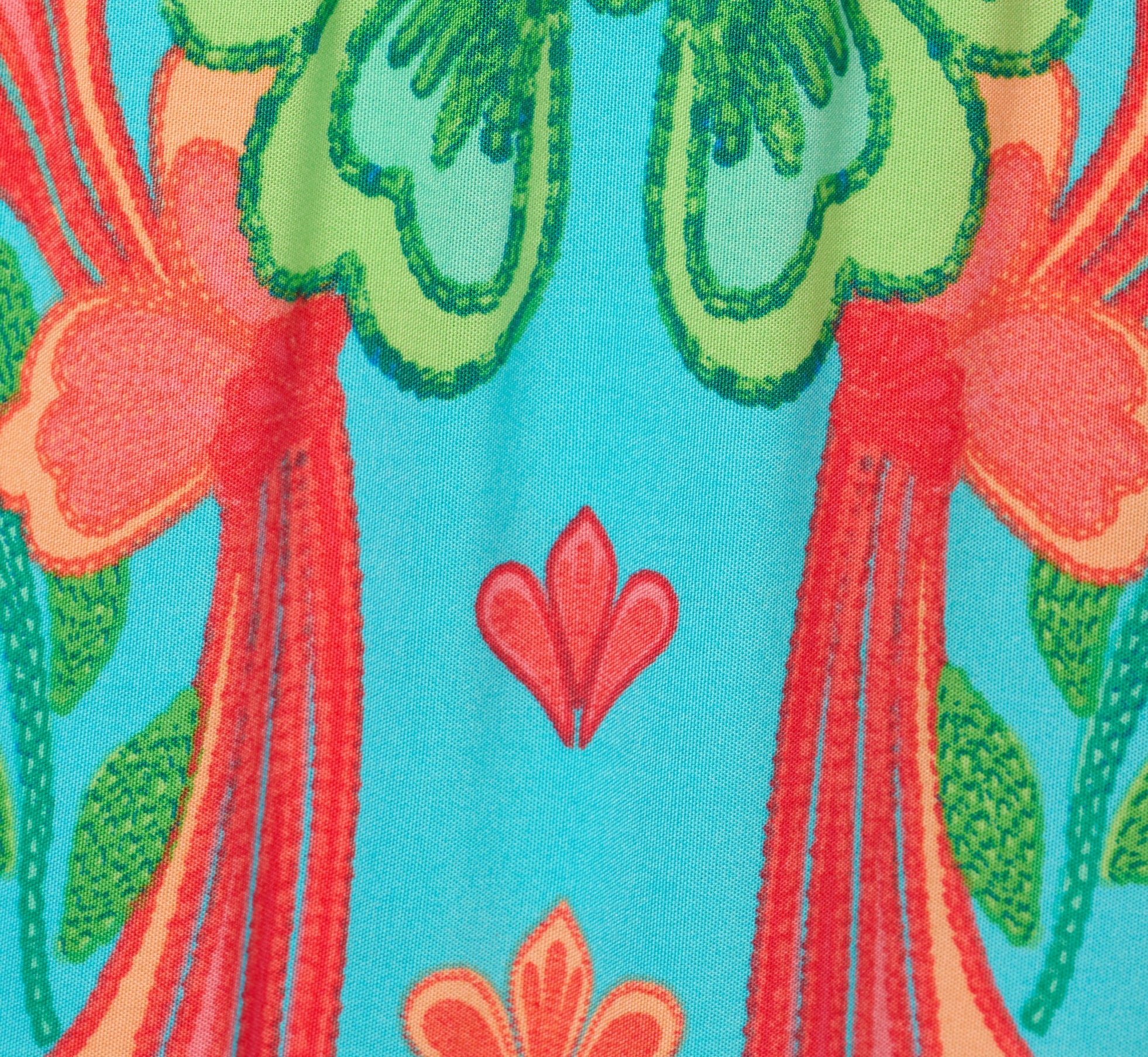 Long Sleeve Printed Flounce Dress In Blue Multi