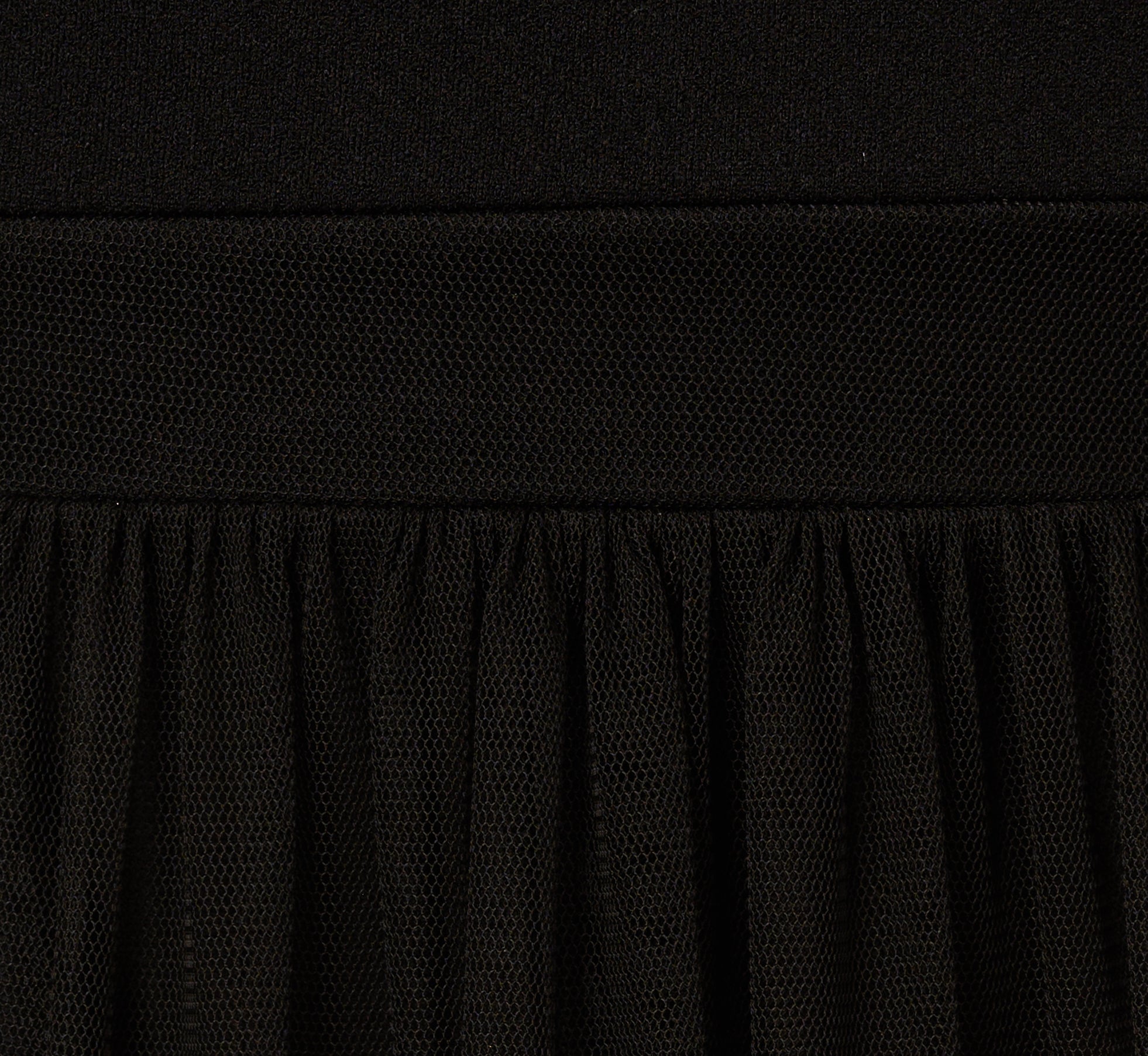 Sleeveless Notch Neck Tiered Mesh Gown In Black