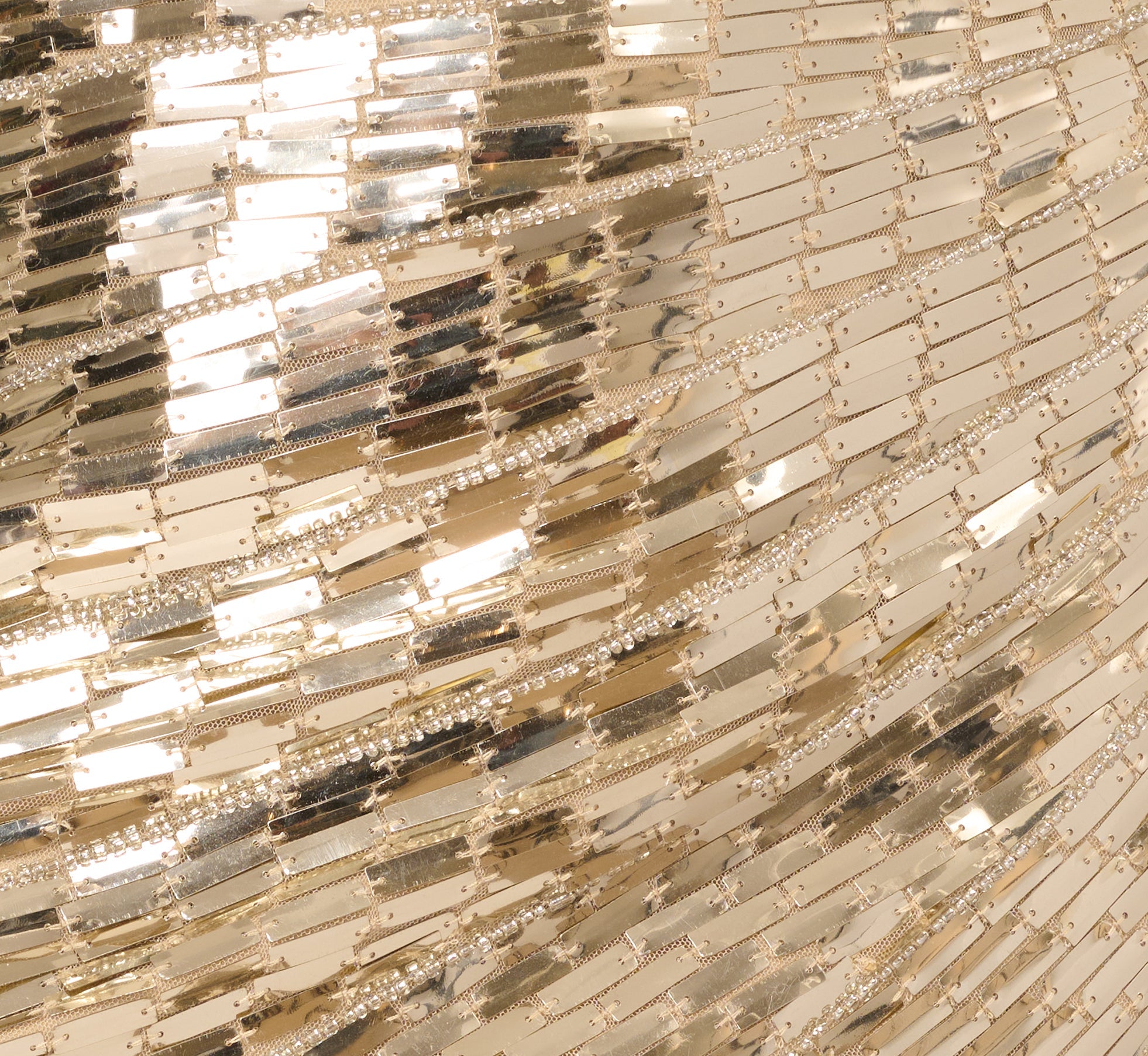 Strapless Mirror Sequin Mini Cocktail Dress In Light Gold