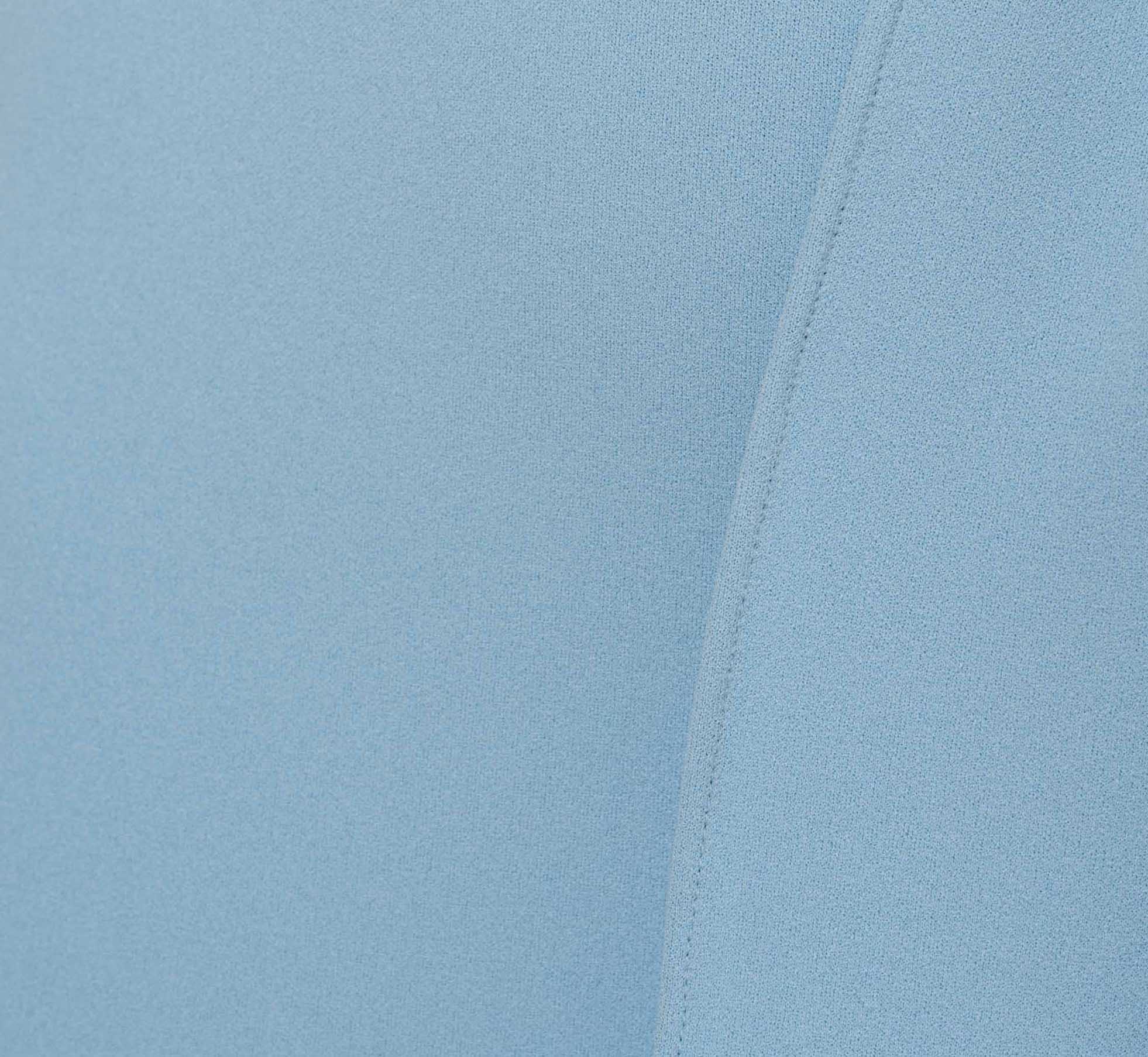 Plus Size Knit Crepe Bow Sheath Dress With Three Quarter Sleeves In Blue Mist