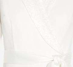 Sequin Collar Tuxedo Dress In Ivory