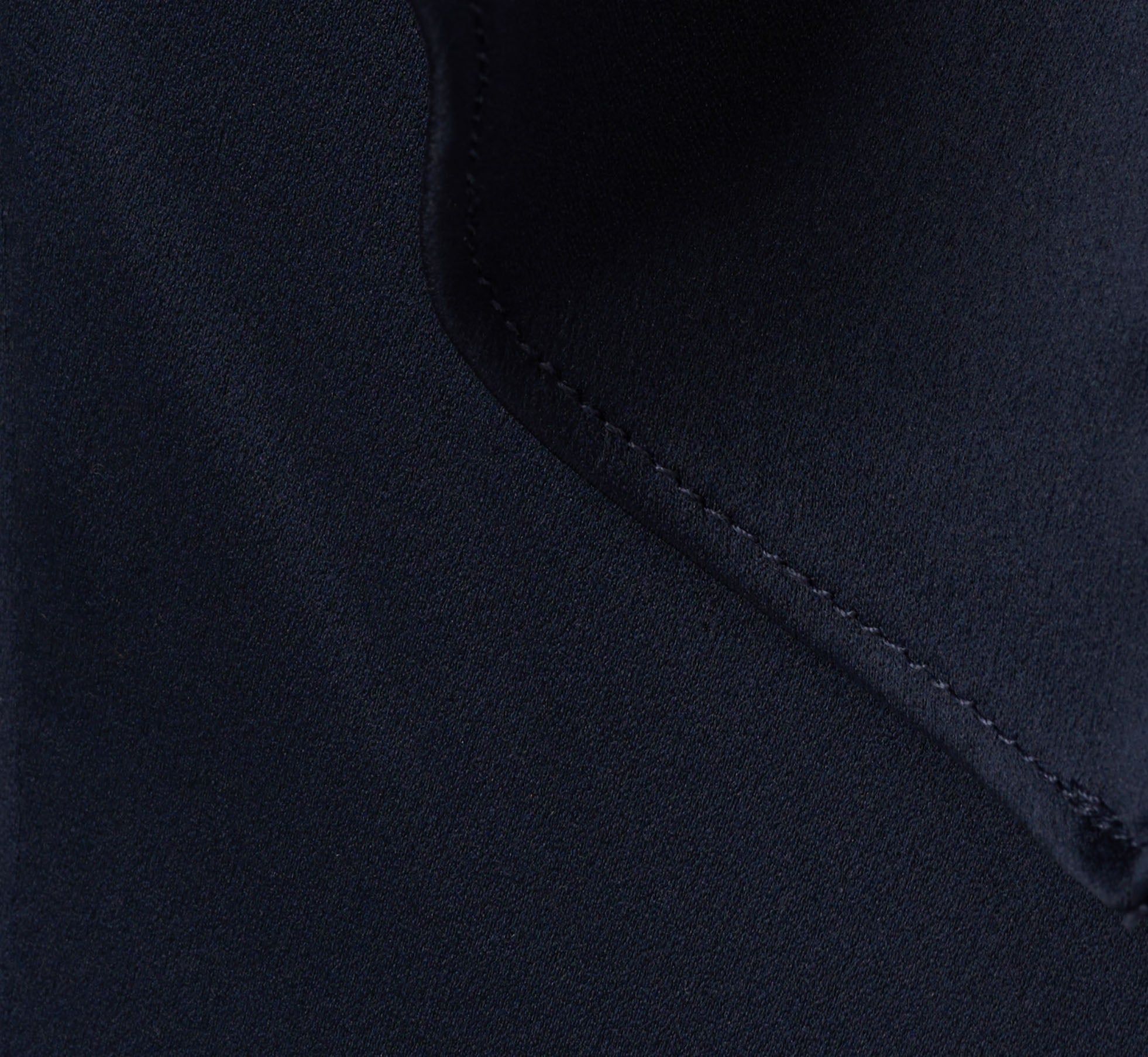 Satin Crepe Ruffled Cropped Jumpsuit In Dark Navy