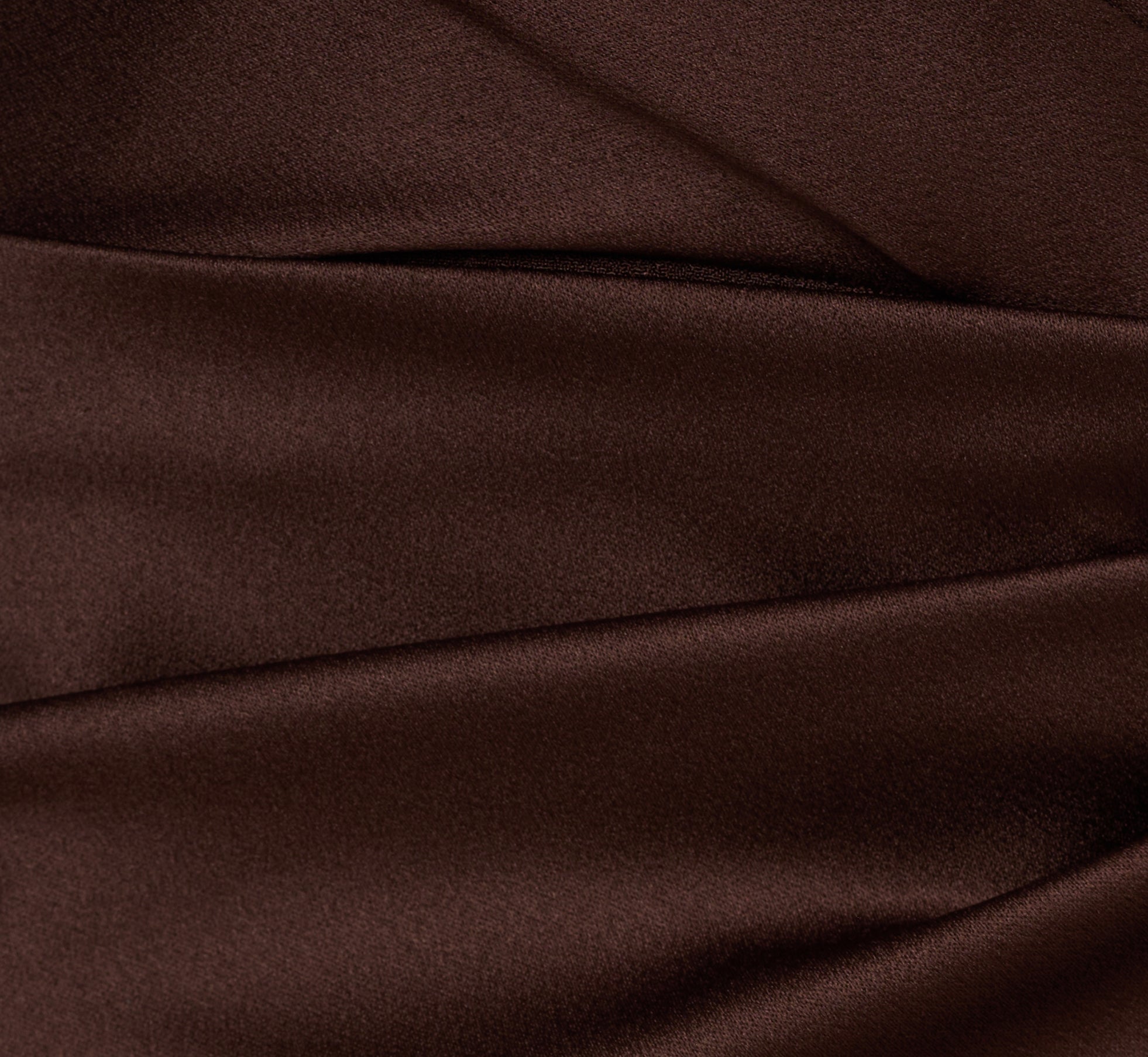 Satin Crepe Three Quarter Sleeve Jumpsuit With Buckle Waist In Dark Brown