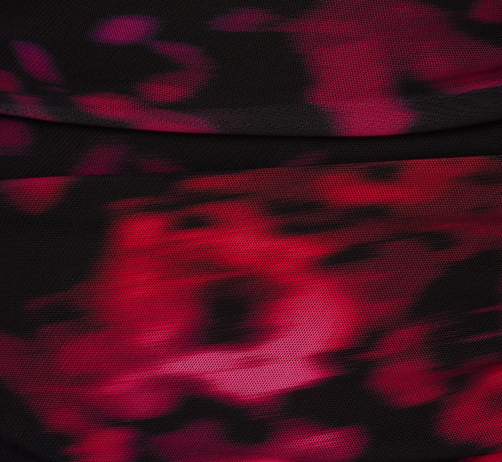 Floral Print Jersey Ankle Length Dress With Draped Details In Black Pink Multi