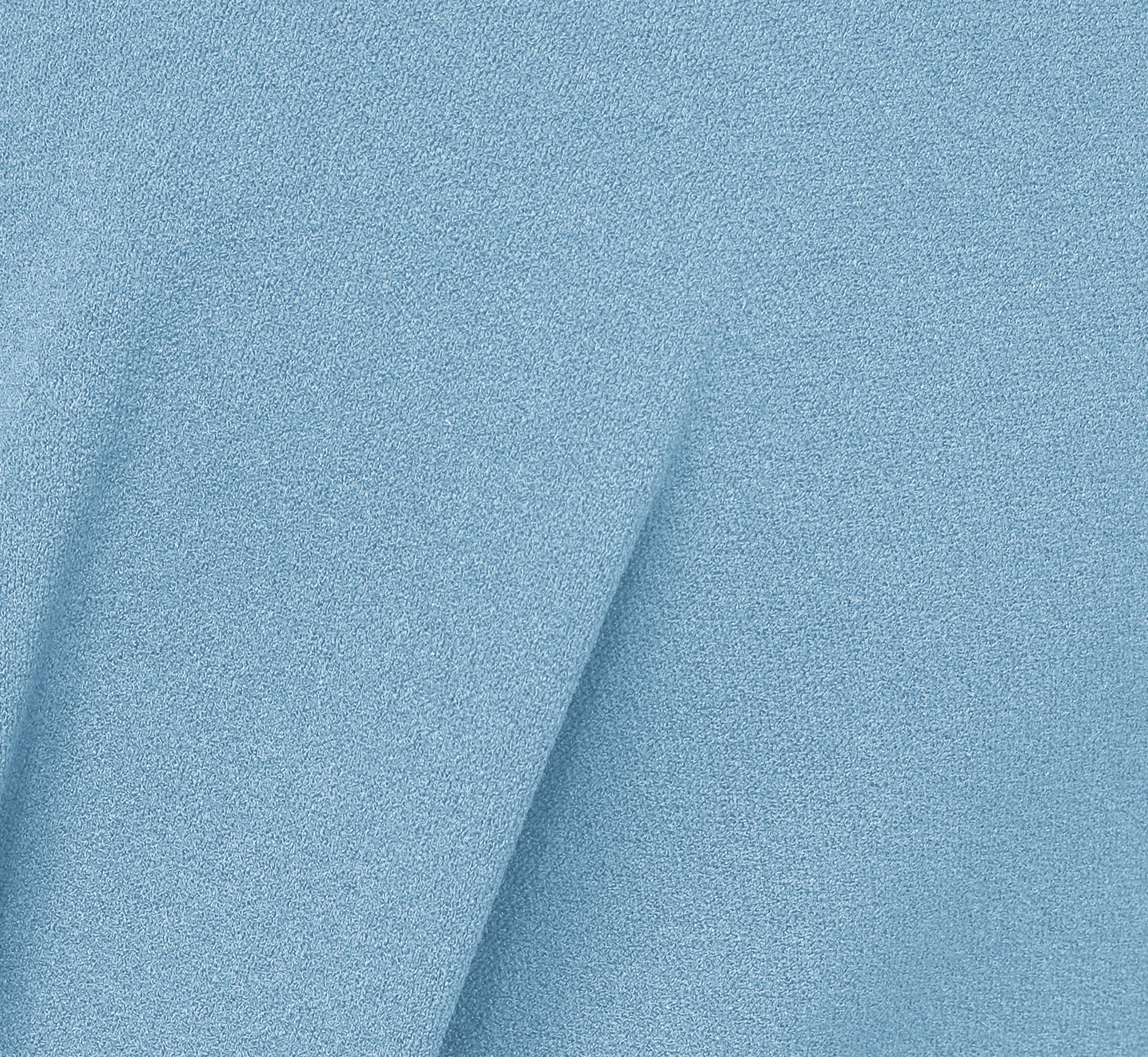 Three Quarter Sleeve Pleated Midi Dress With Tie Waist In Blue Mist