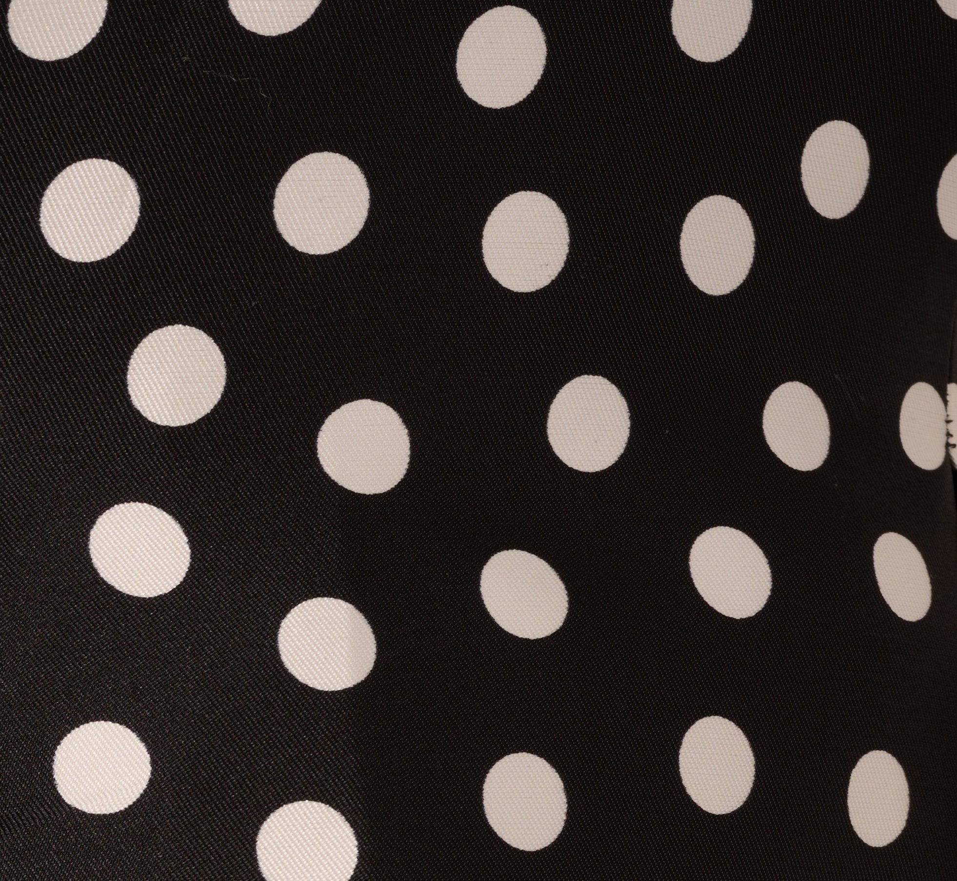 Polka Dot Halter Fit And Flare Midi Dress In Black Ivory