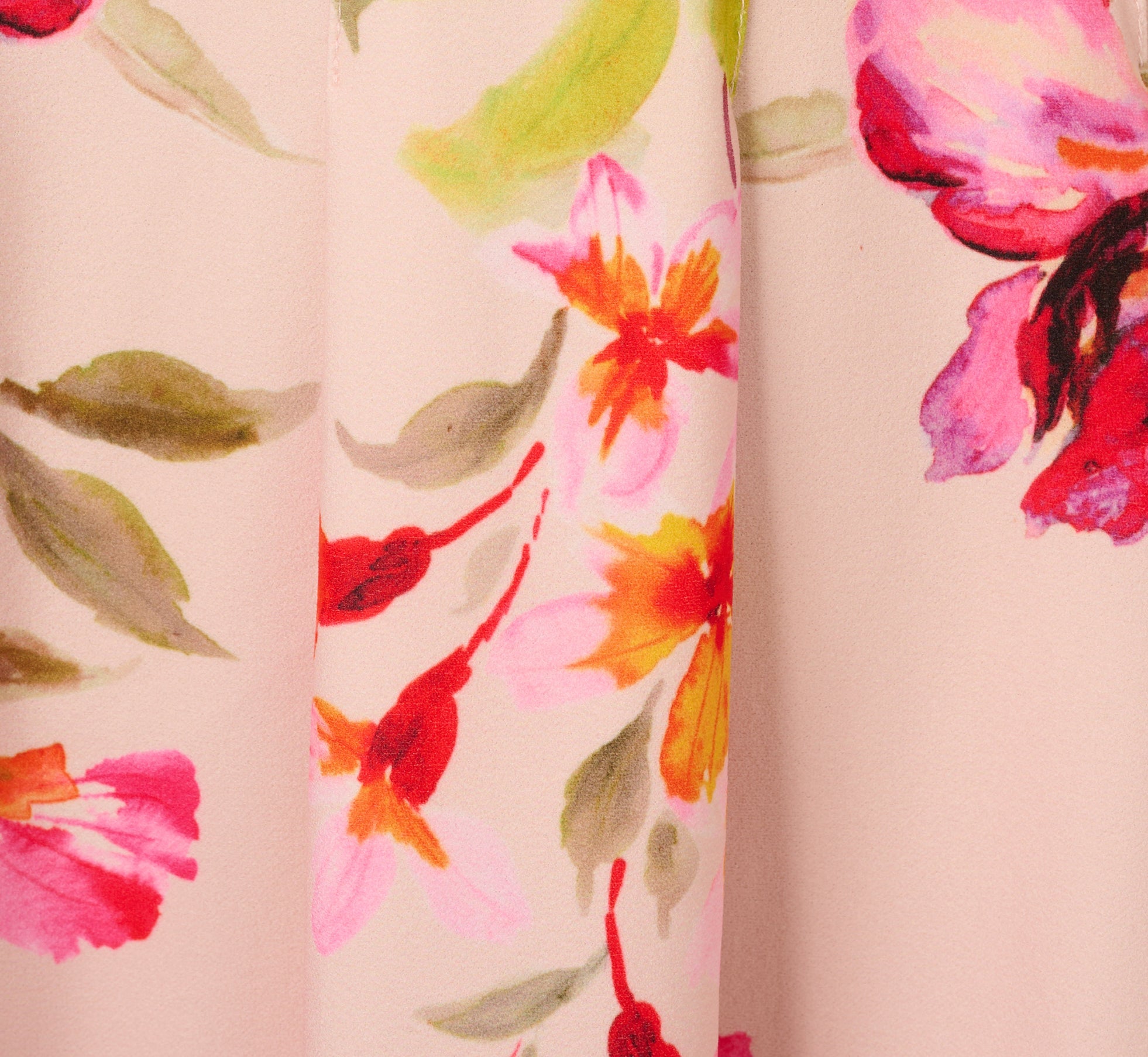 Floral Fit And Flare Halter Midi Dress In Champagne Multi