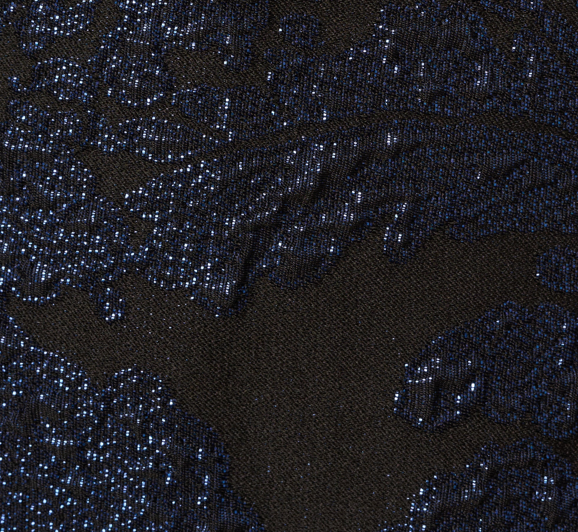 Three Quarter Bell Sleeve Short Jacquard Dress In Navy Black