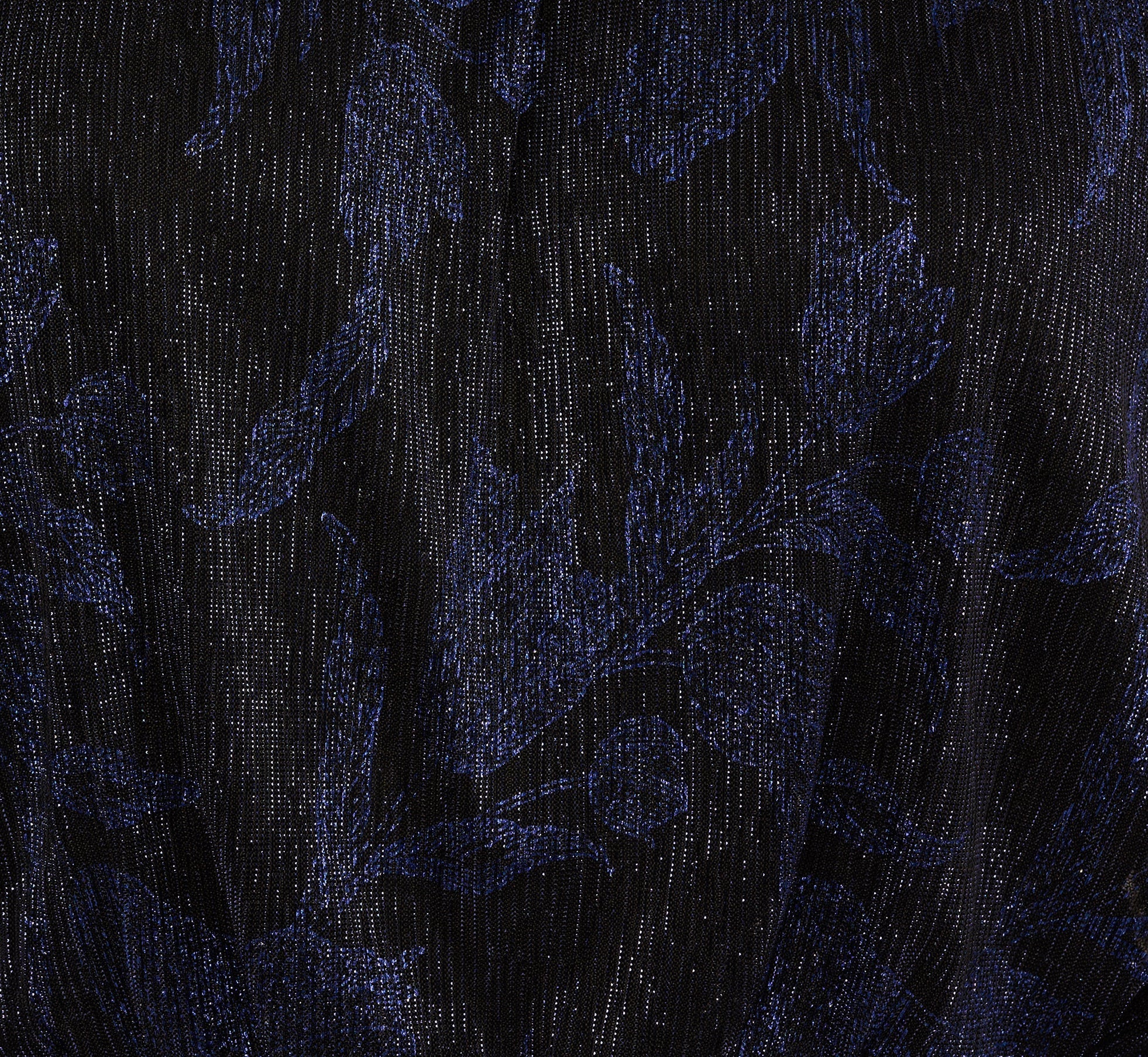 Long Sleeve Off Shoulder Metallic Combo Jumpsuit In Navy Black