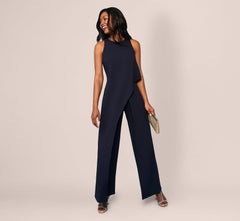 Sleeveless Asymmetrical Jumpsuit In Midnight