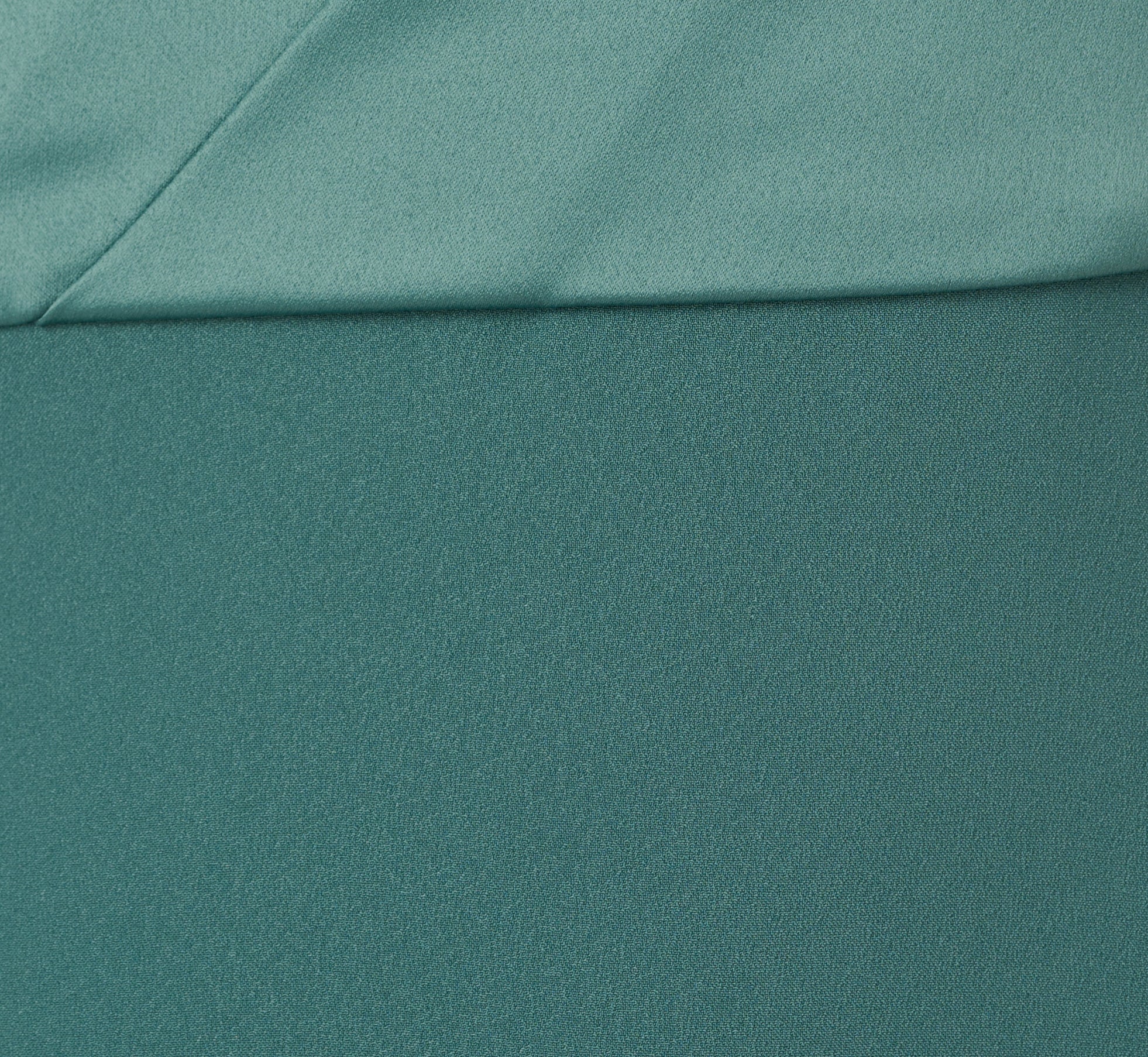 One-Shoulder Long Satin Crepe Mermaid Gown In Green Slate