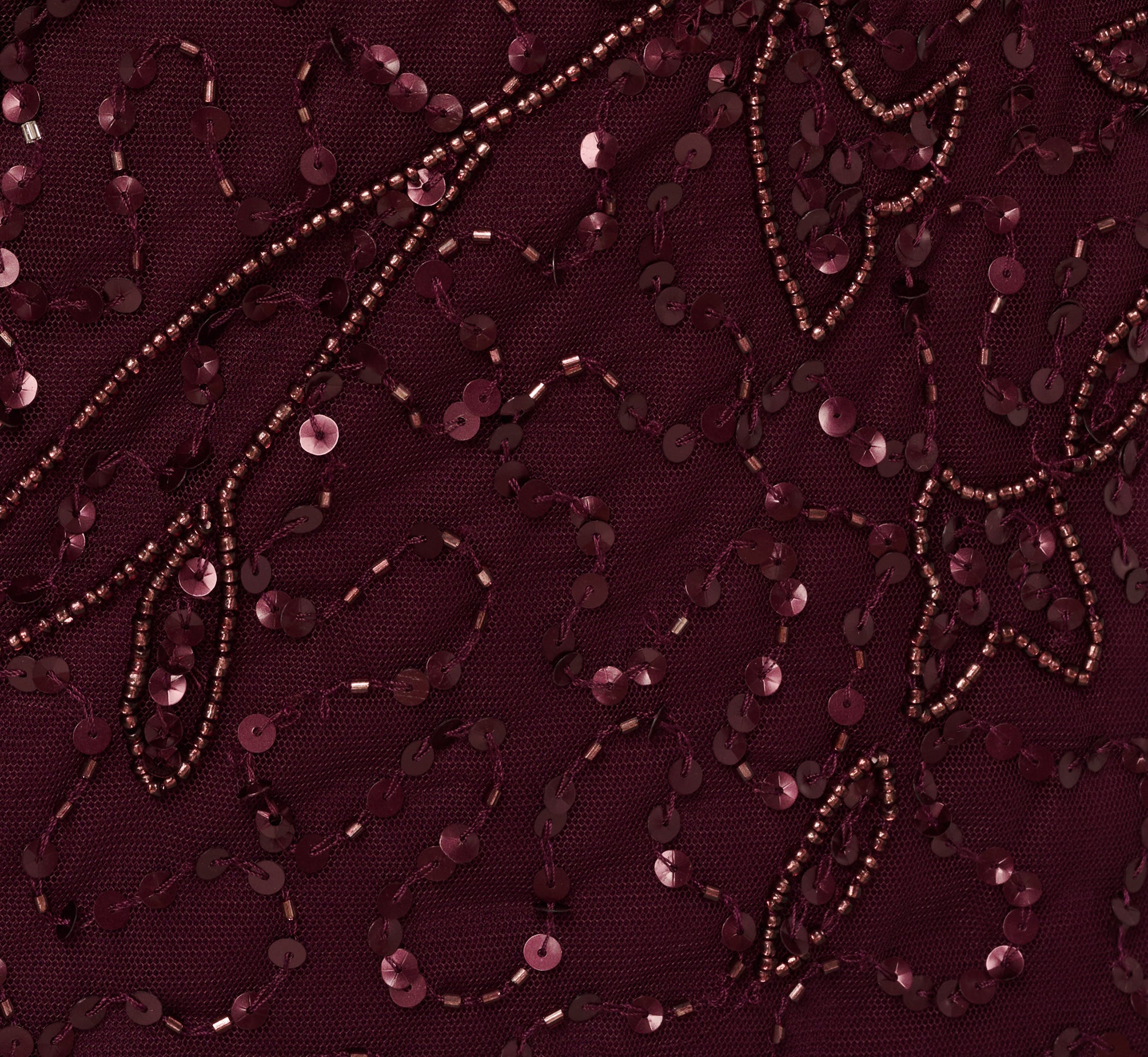 Beaded Short Sleeve Sheath Dress In Night Plum