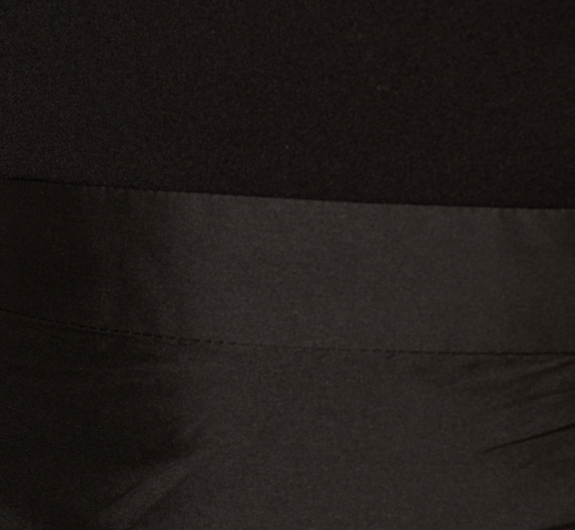 Crepe Combo Taffeta Dress In Black