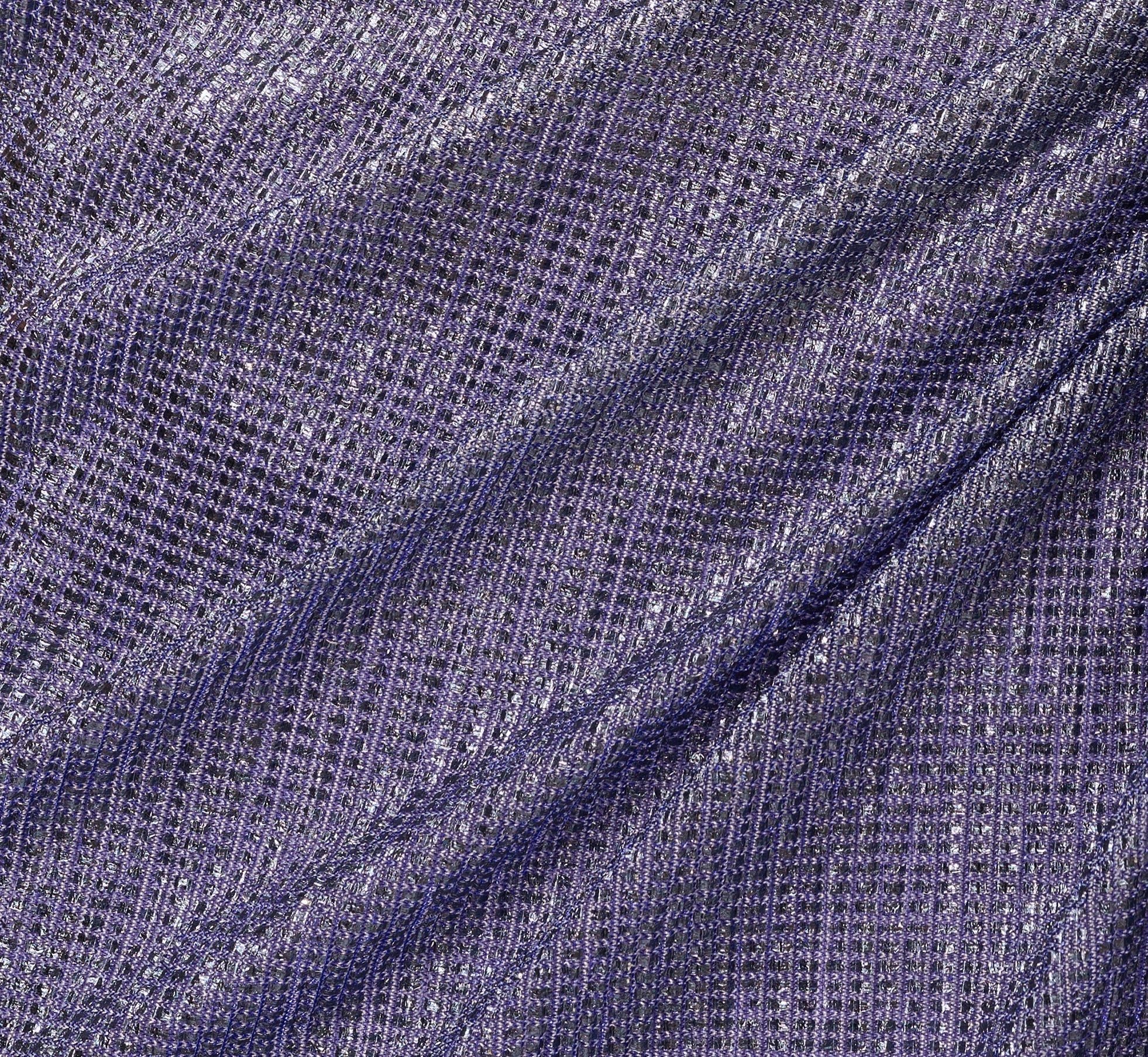 Draped Metallic Foil Long Dress In Peri Cruise