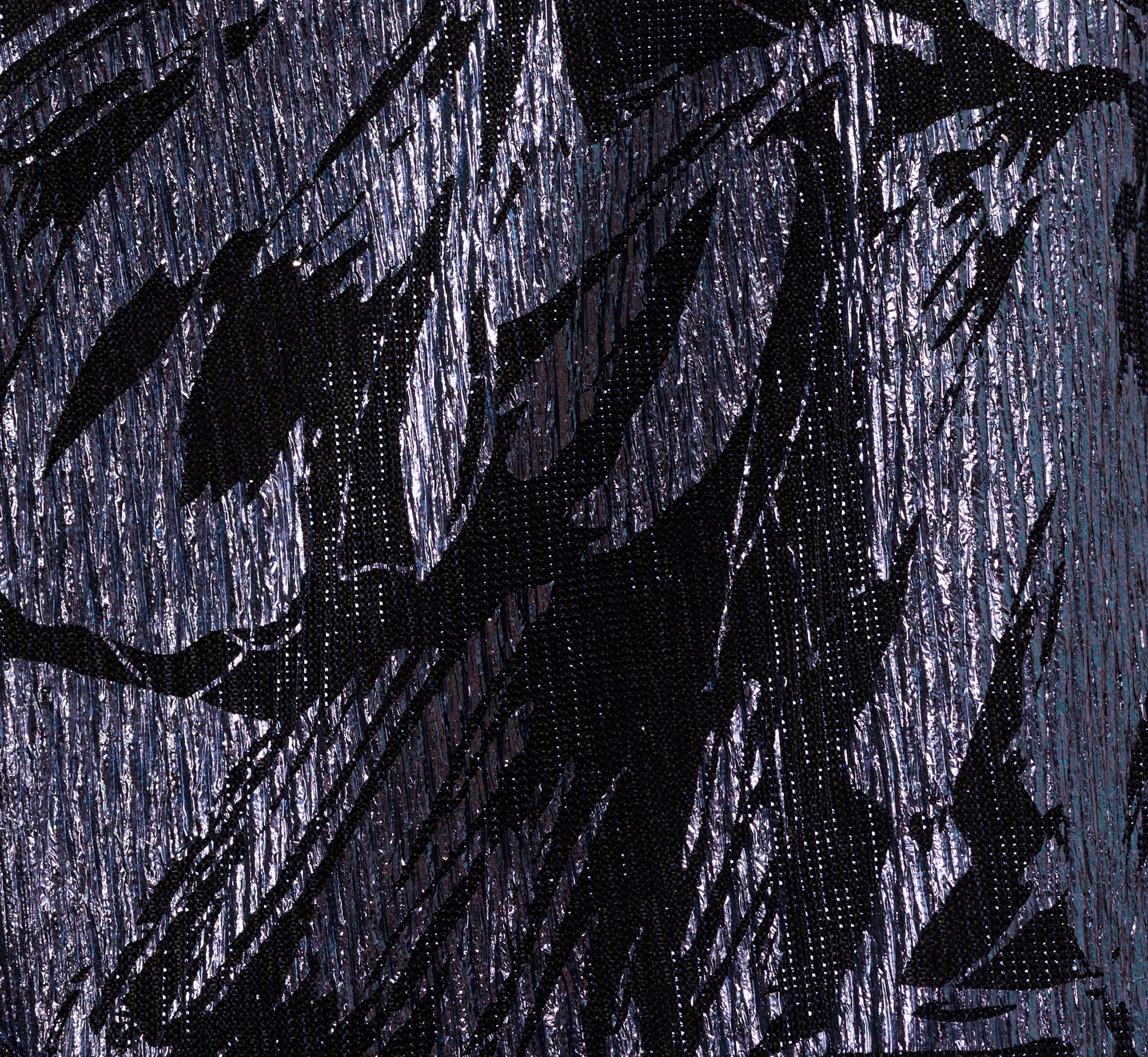 Crinkle Metallic Keyhole Halter Ruffle Gown In Navy