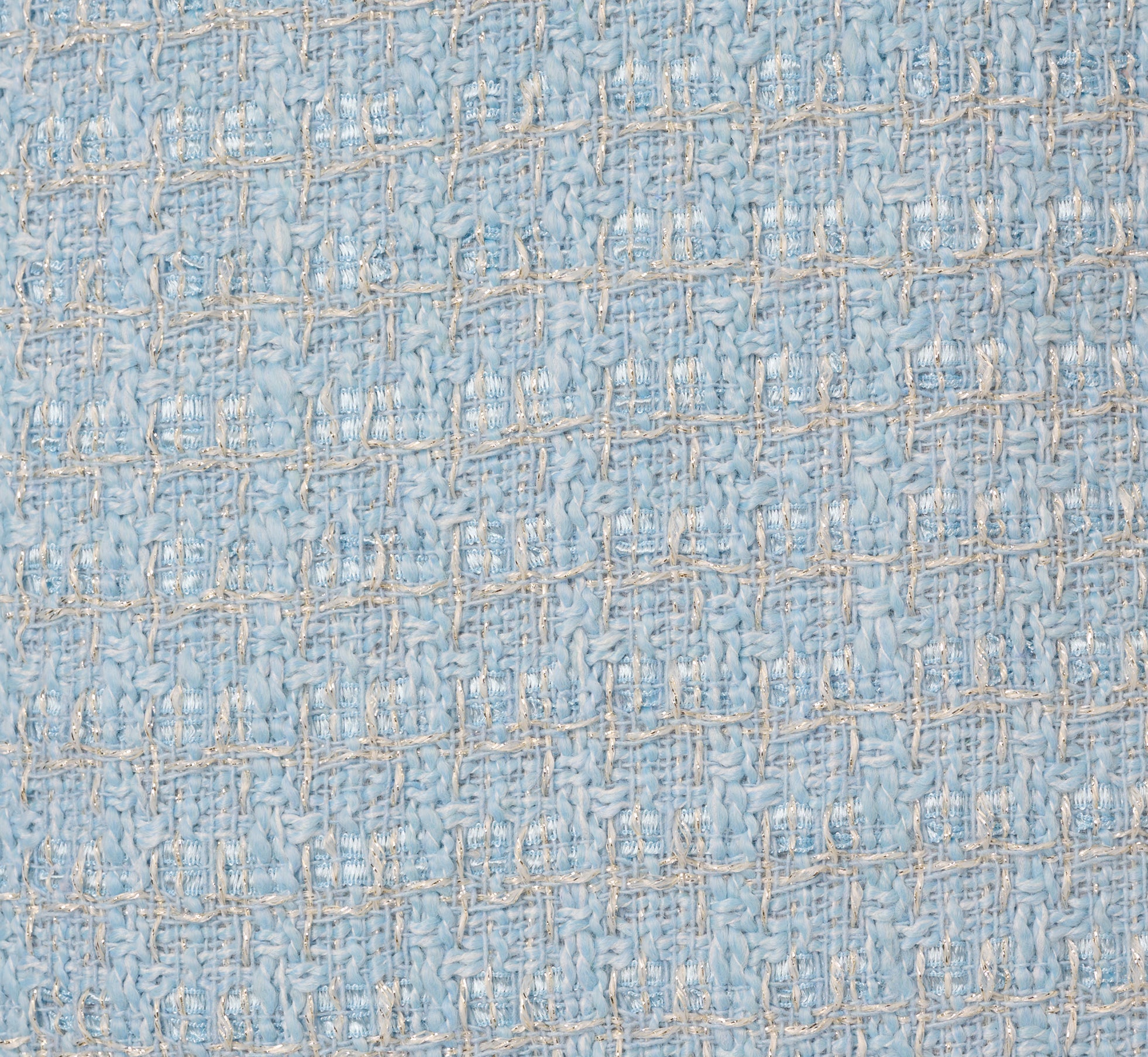 Sleeveless Tweed Beaded Keyhole Shift Dress In Light Blue