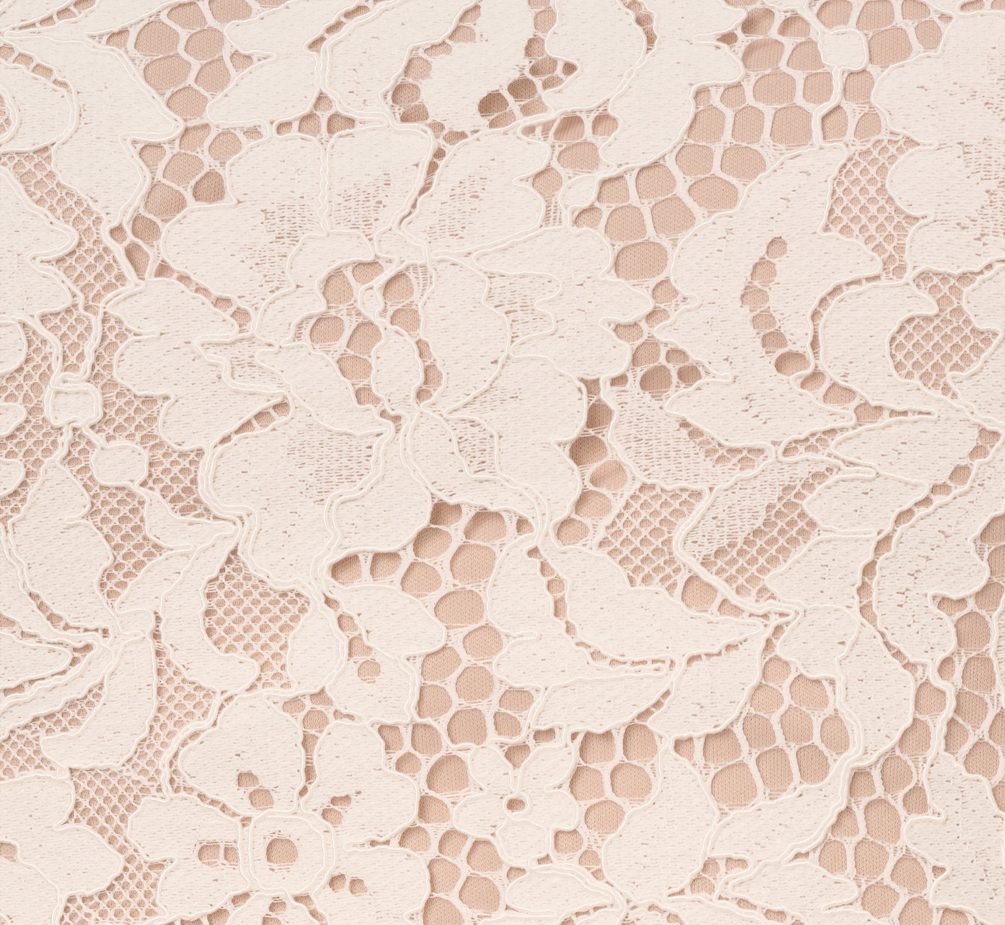 Cap Sleeve Lace Midi Dress In Ivory Nude