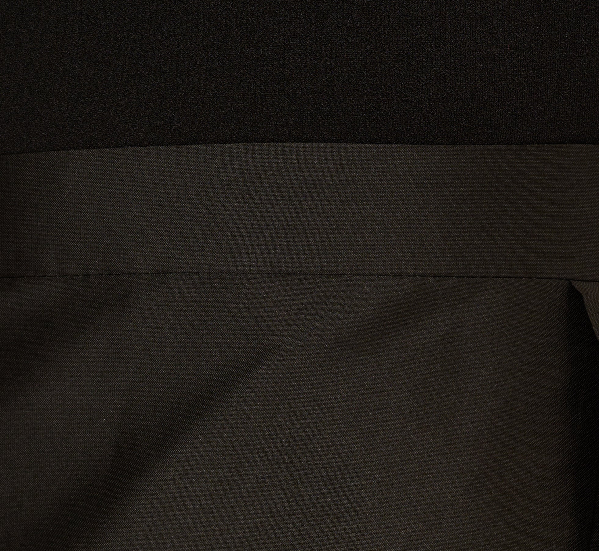 Sleeveless Asymmetrical Draped Taffeta Combo Gown In Black