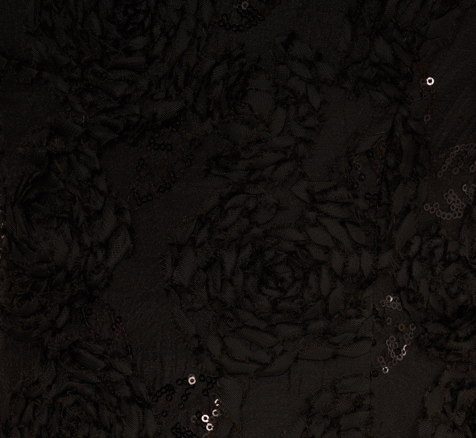 Sleeveless Sequin Soutache Bubble Cocktail Dress In Black