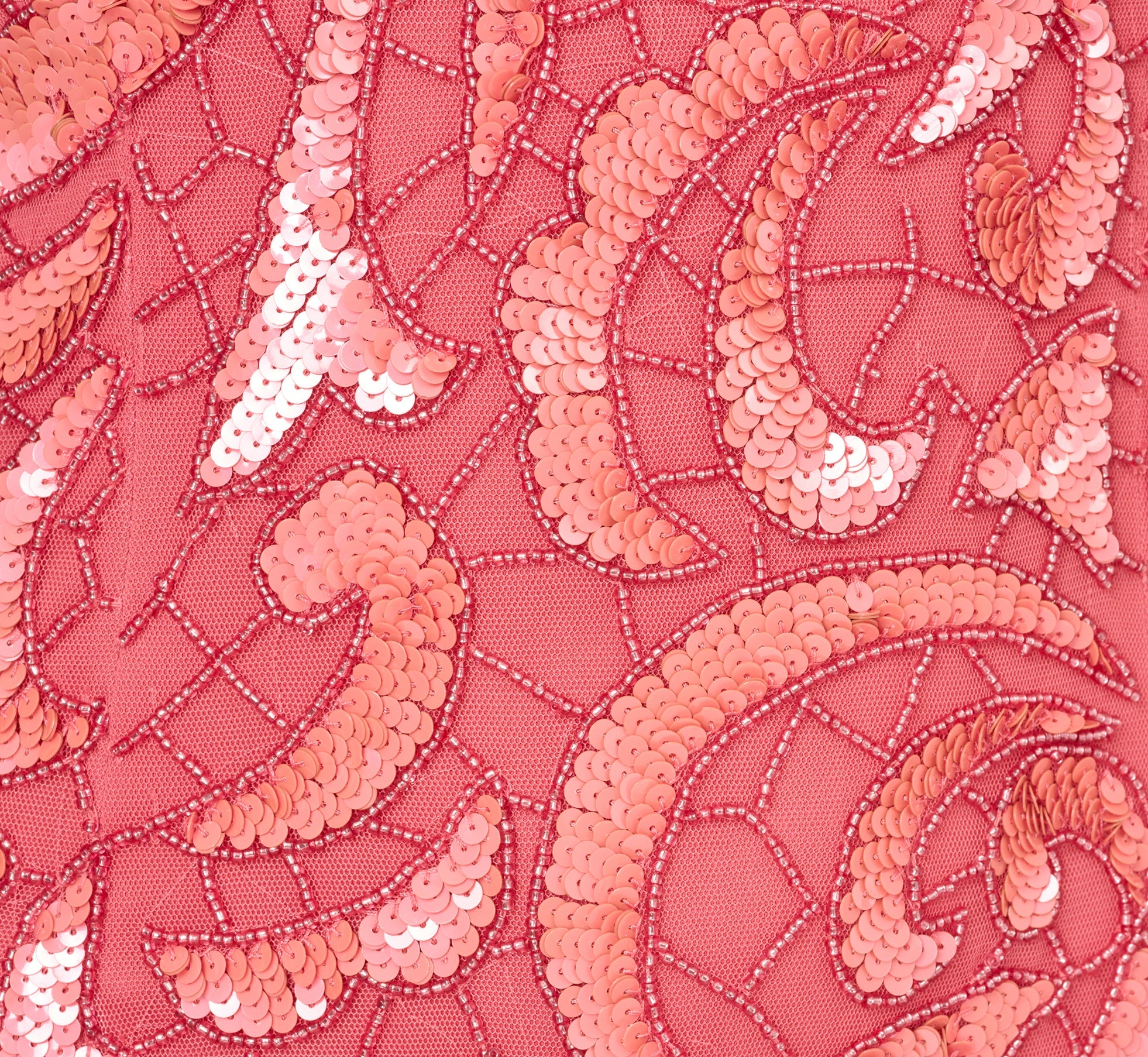 Beaded Halter Midi Sheath Dress In Summer Rose