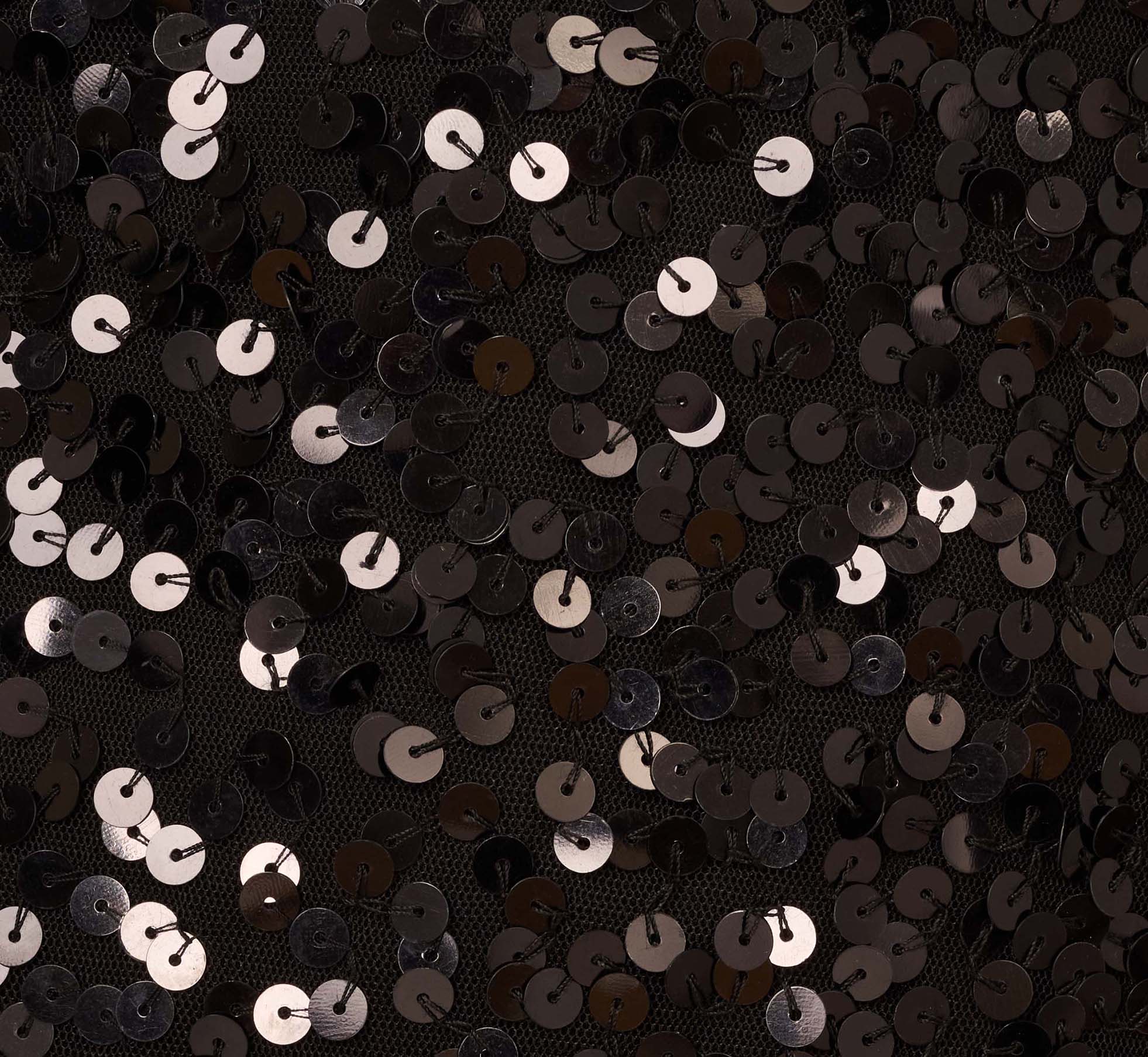 Sleeveless Asymmetrical Illusion Sequin Gown In Black